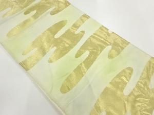 アンティーク　ヱ霞模様織出し袋帯（材料）